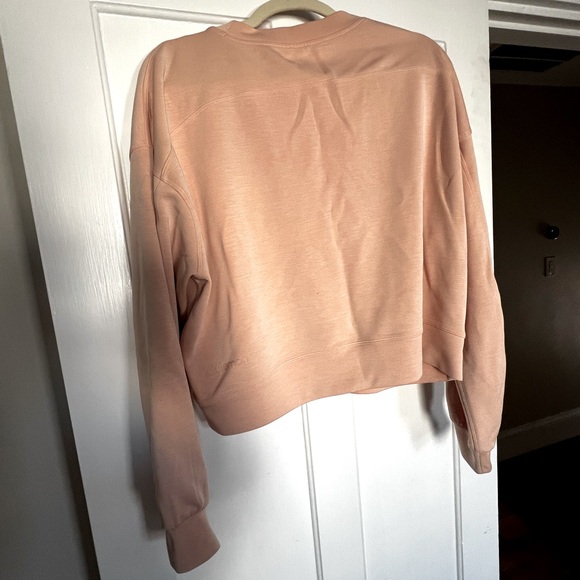 Lululemon perfectly oversized crop crew *softstreme size 8 peach - Picture 10 of 10
